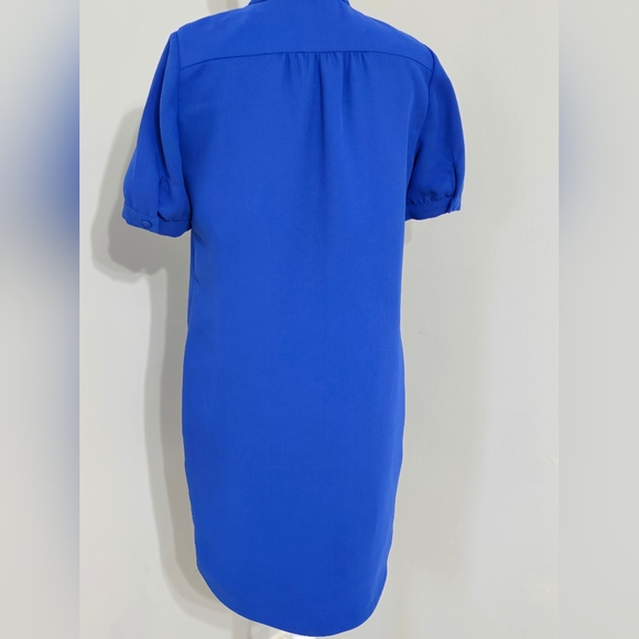 J Crew Crepe Royal Blue Shift Dress Women's Size 0 - Picture 5 of 11